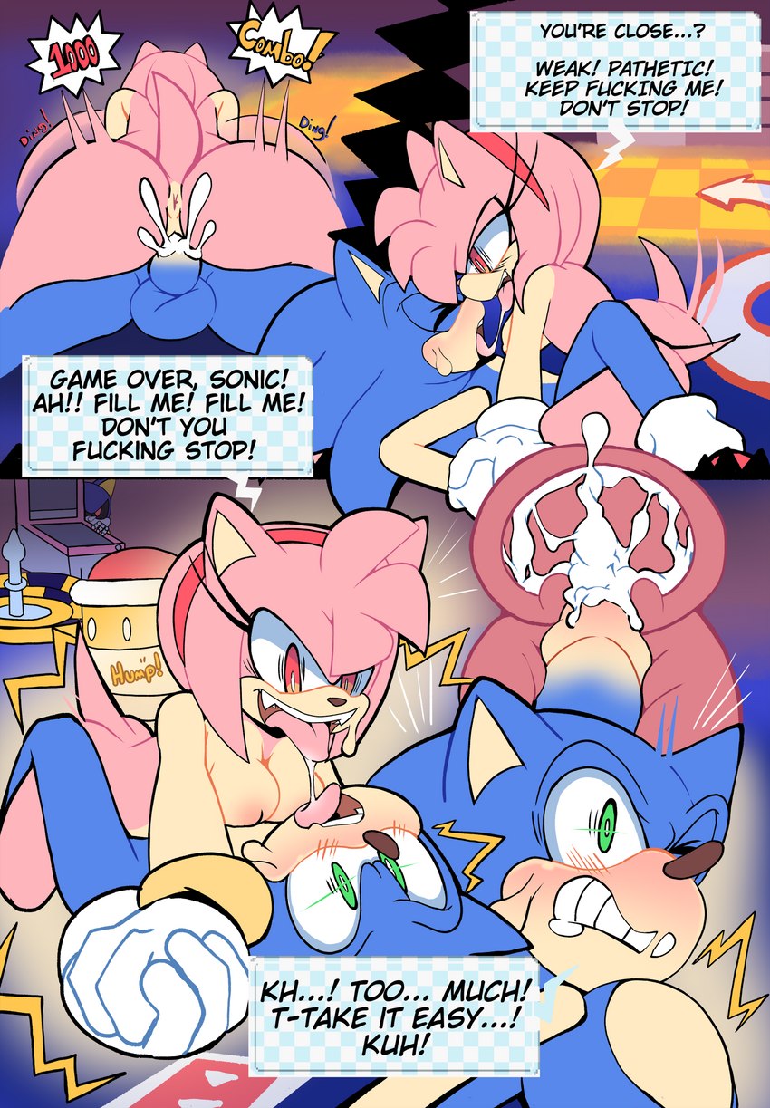 amy rose, metal sonic, and sonic the hedgehog (sonic the hedgehog (series) and etc) created by senshion