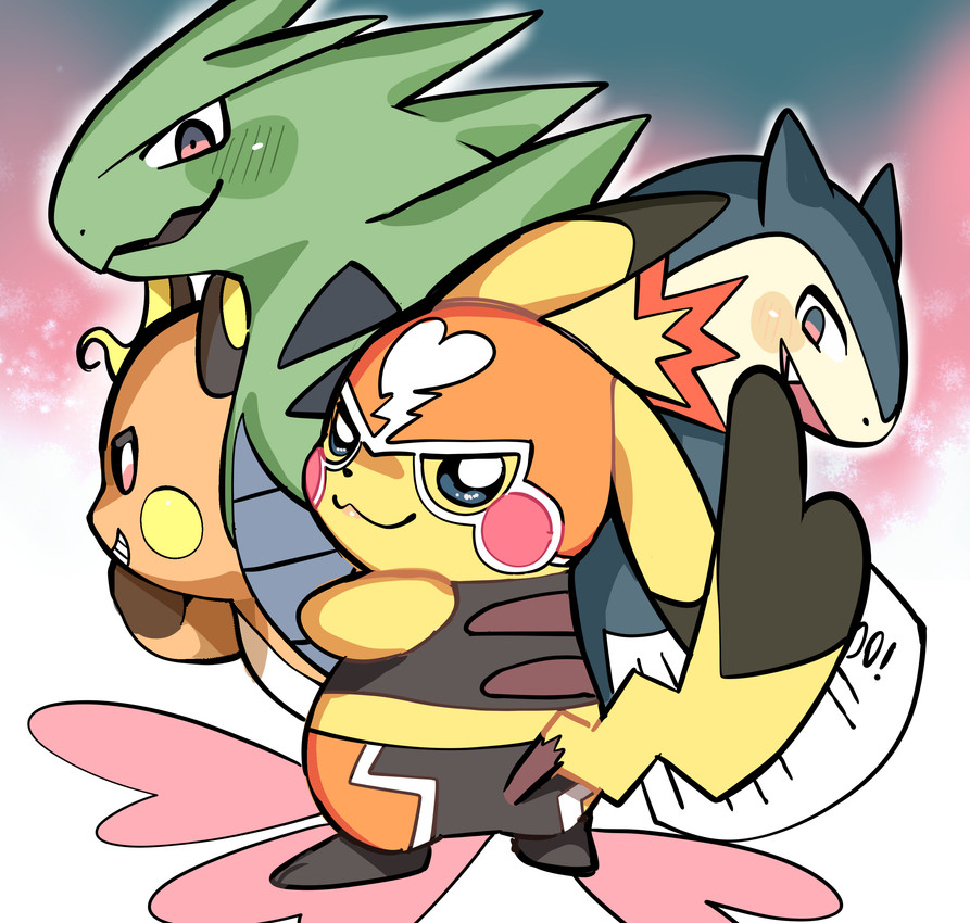 cosplay pikachu and pikachu libre (nintendo and etc) created by oposa