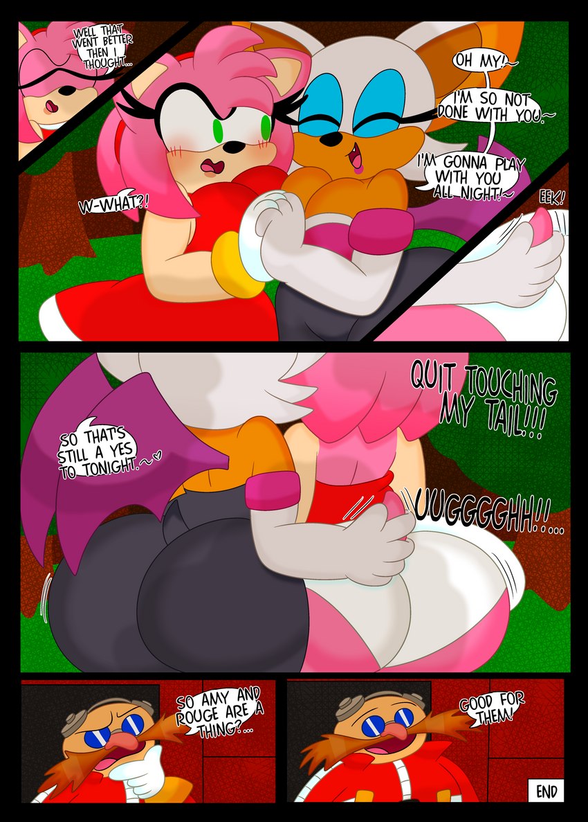 amy rose, dr. eggman, and rouge the bat (sonic the hedgehog (series) and etc) created by 3barts