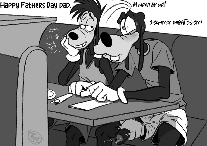 goofy and max goof (father's day and etc) created by tush (artist)