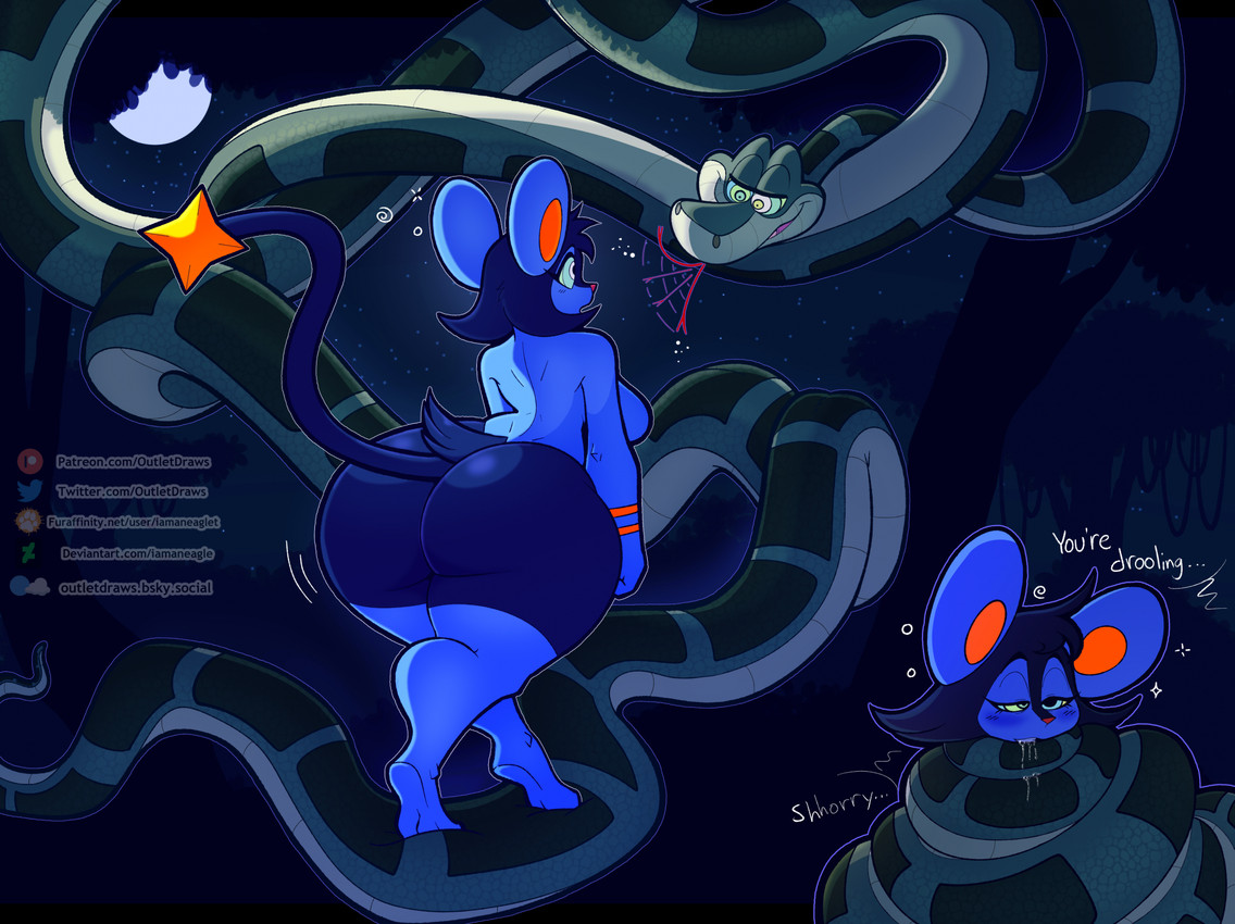 kaa and socket (the jungle book and etc) created by outletdraws