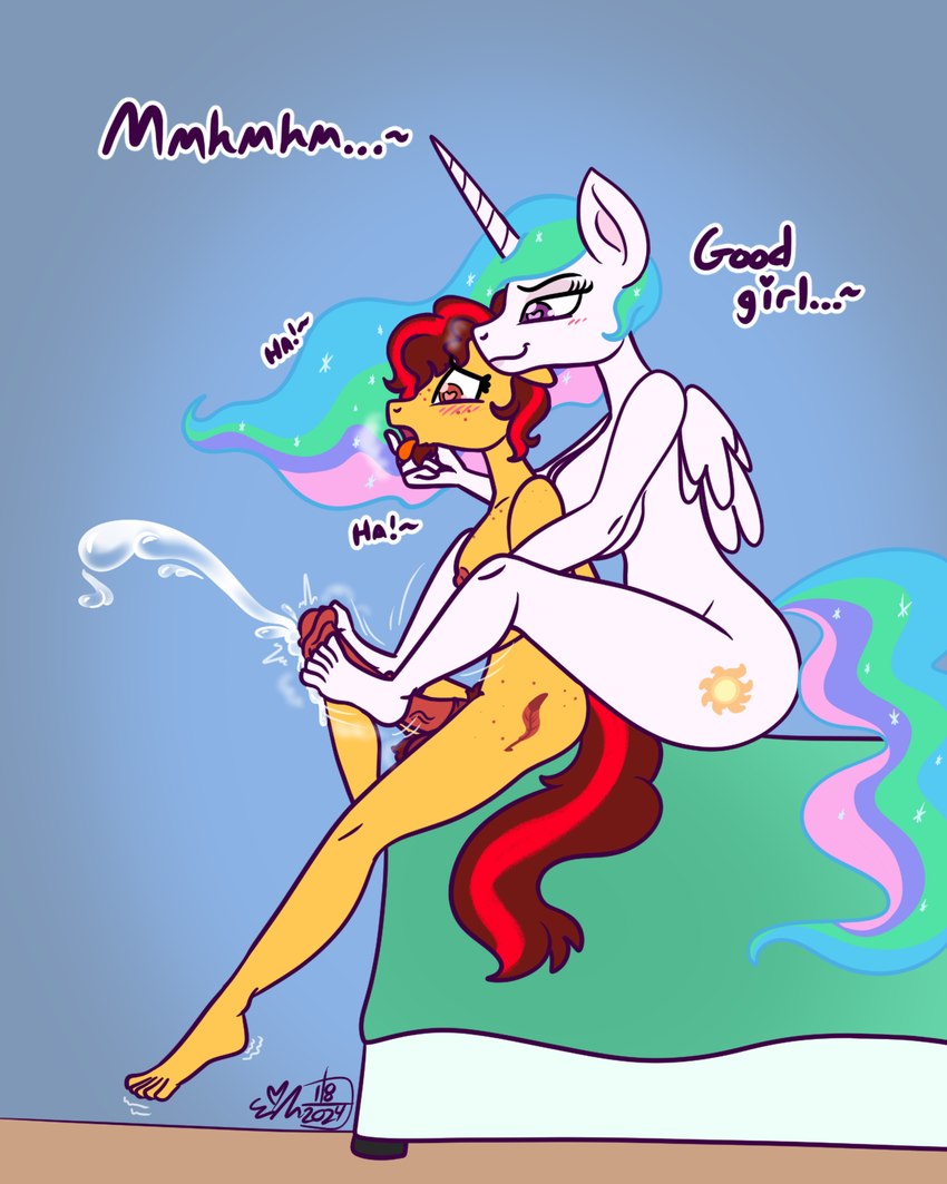 princess celestia and sunshine sketch (friendship is magic and etc) created by erynerikard