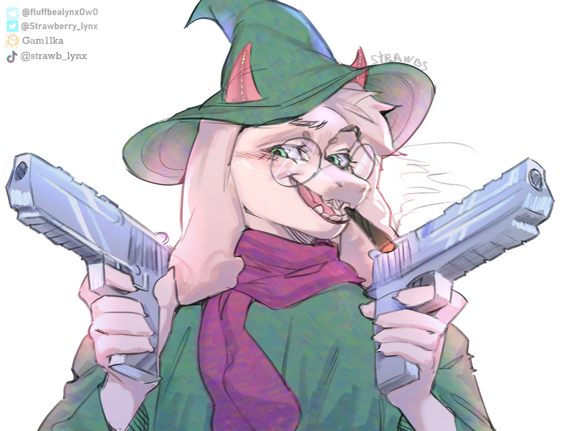 ralsei (ralsei smoking blunt and etc) created by strawberry lynx