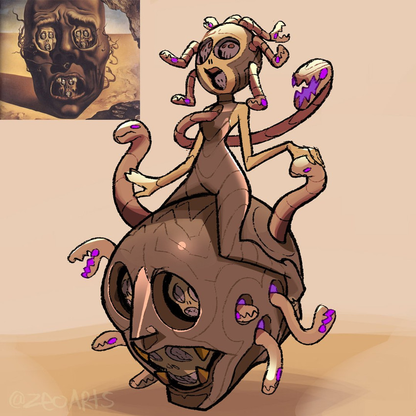 the face of war created by salvador dalí, zeoarts, and zeolandia