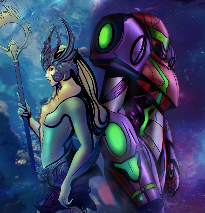 nami and samus aran (league of legends and etc) created by miseriaeametdolor