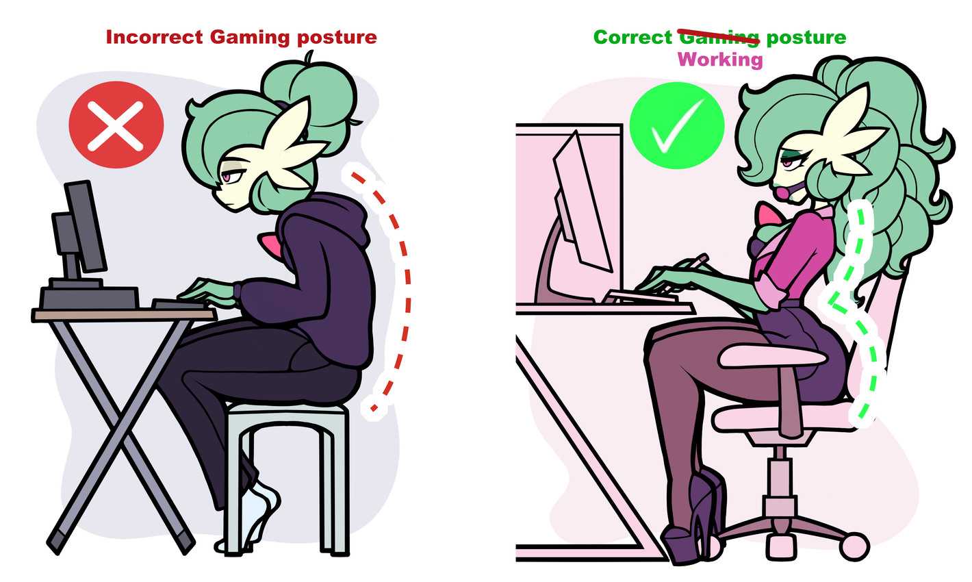 lynn (correct gaming posture and etc) created by gharug