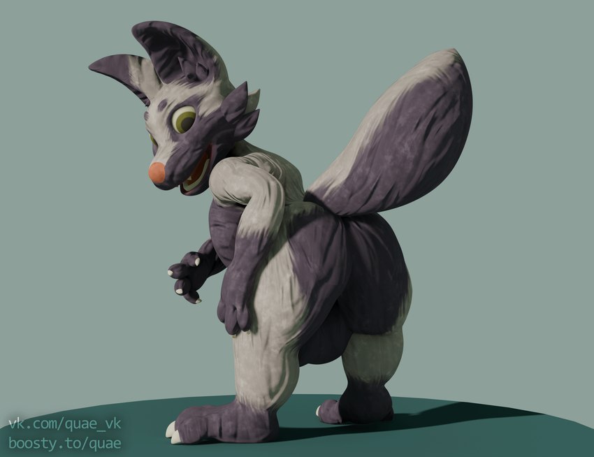 dally the skunk fox (blender eevee) created by questionable aesthetics (artist)