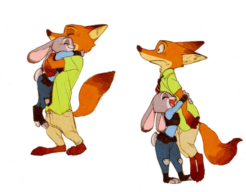 judy hopps and nick wilde (zootopia and etc) created by bibio