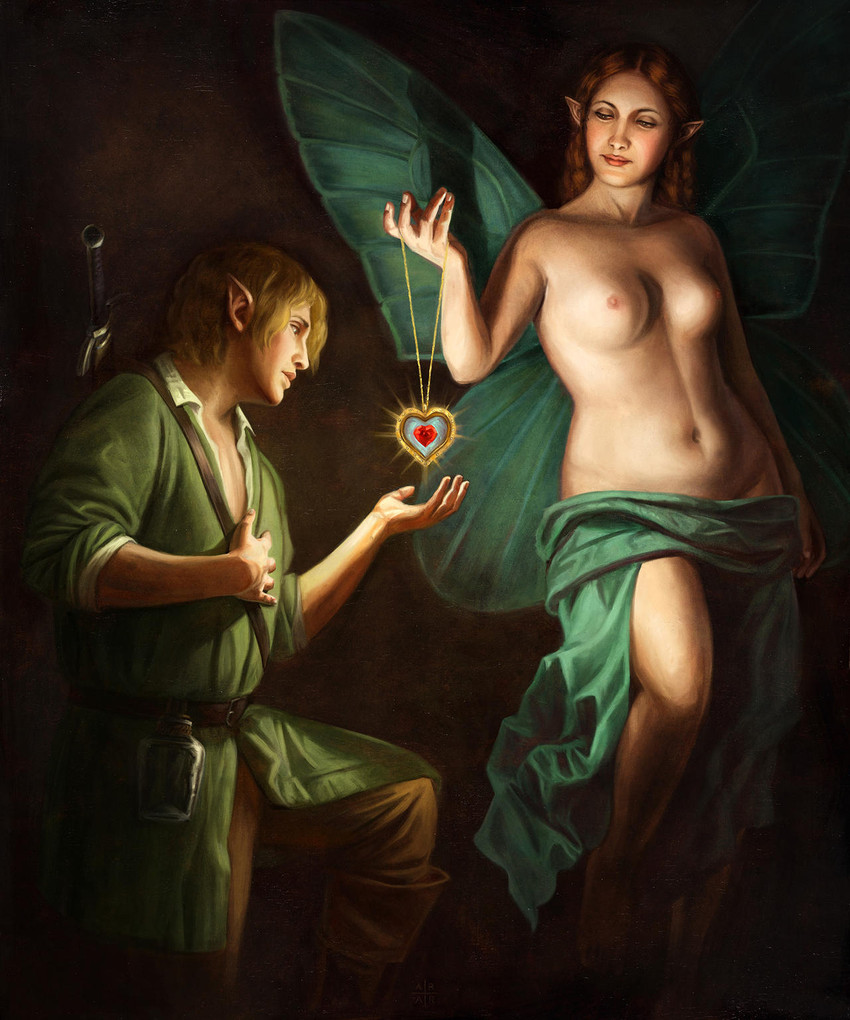 great fairy and link (the legend of zelda and etc) created by astoralexander