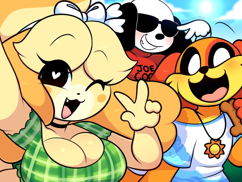 dogday, isabelle, and snoopy (mob entertainment and etc) created by puppysnackz