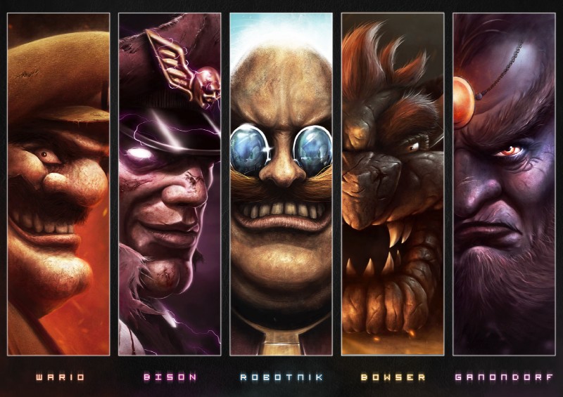 sonic the hedgehog, dr. eggman, ganondorf, m. bison, bowser, and etc (sonic the hedgehog (series) and etc) created by joshsummana