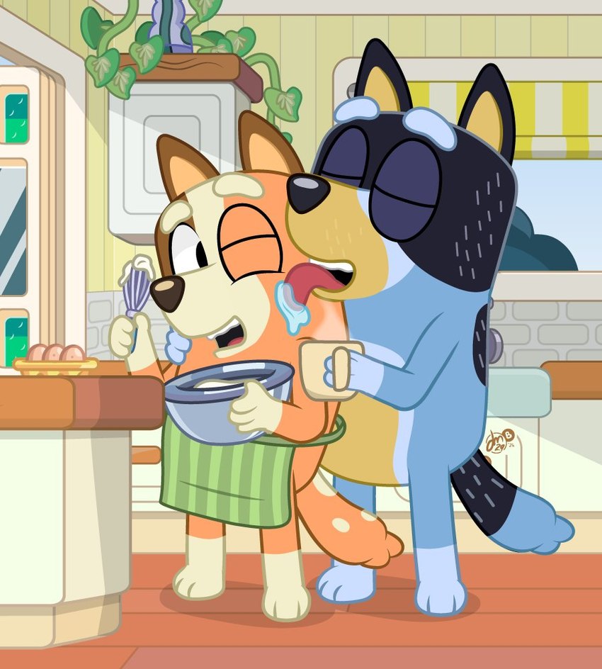 bandit heeler and chilli heeler (bluey (series)) created by dm29