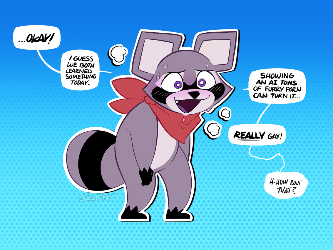 rambley raccoon (indigo park) created by averysweatyboy