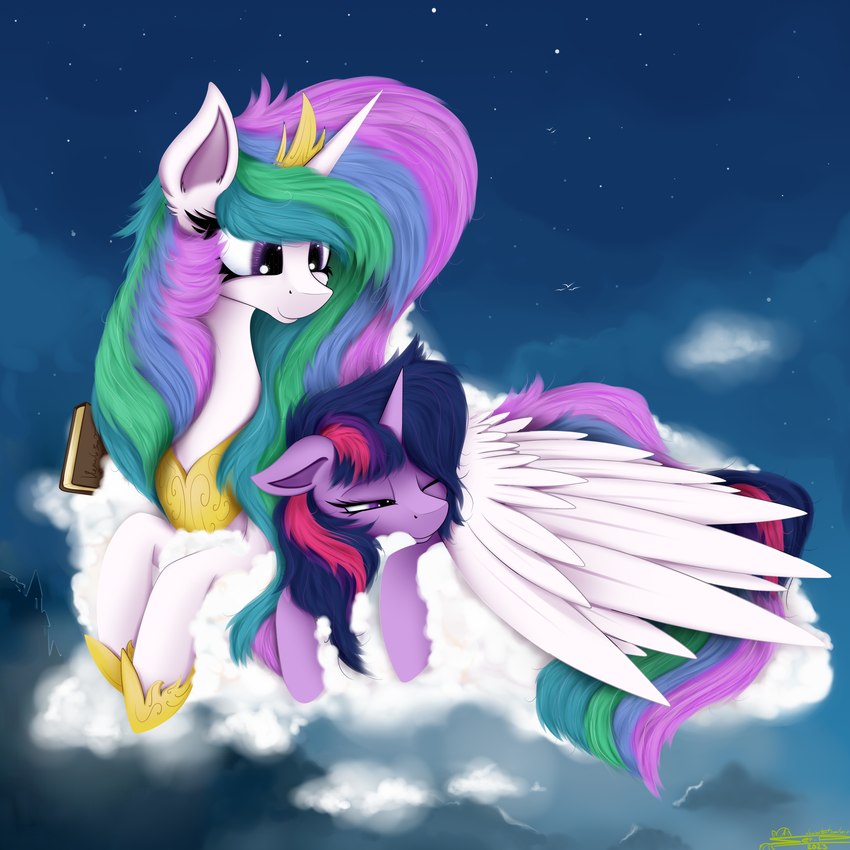 princess celestia and twilight sparkle (friendship is magic and etc) created by ser-p