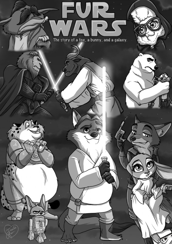 benjamin clawhauser, finnick, mr. big, koslov, leodore lionheart, and etc (star wars and etc) created by jessica-rae-3