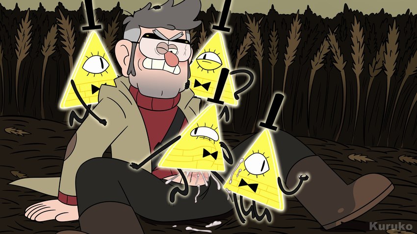 bill cipher and ford pines (gravity falls and etc) created by kuruko