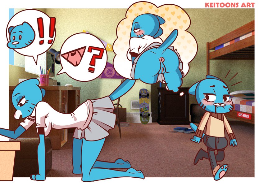 gumball watterson and nicole watterson (the amazing world of gumball and etc) created by keitoonsart