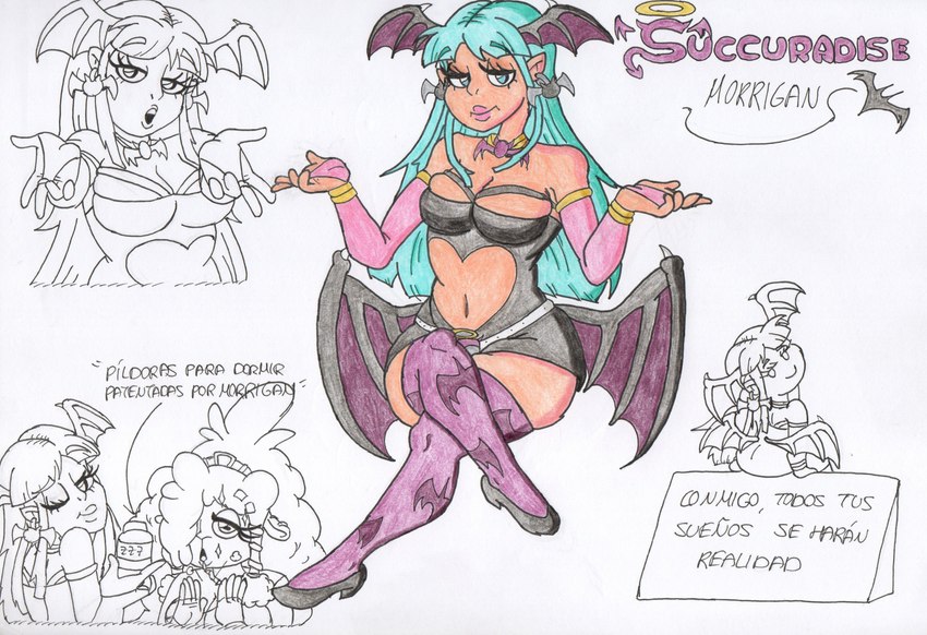 morrigan aensland (darkstalkers and etc) created by dibujuani