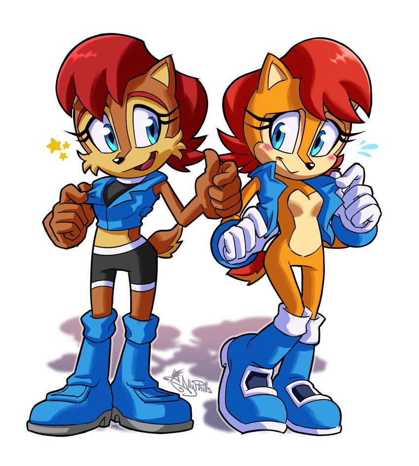 sally acorn (sonic the hedgehog (archie) and etc) created by slliphylla