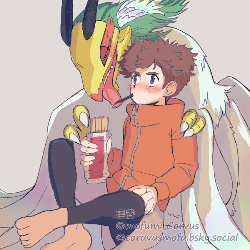 minoru hyuga and valdurmon (digimon survive and etc) created by mofumi corvus