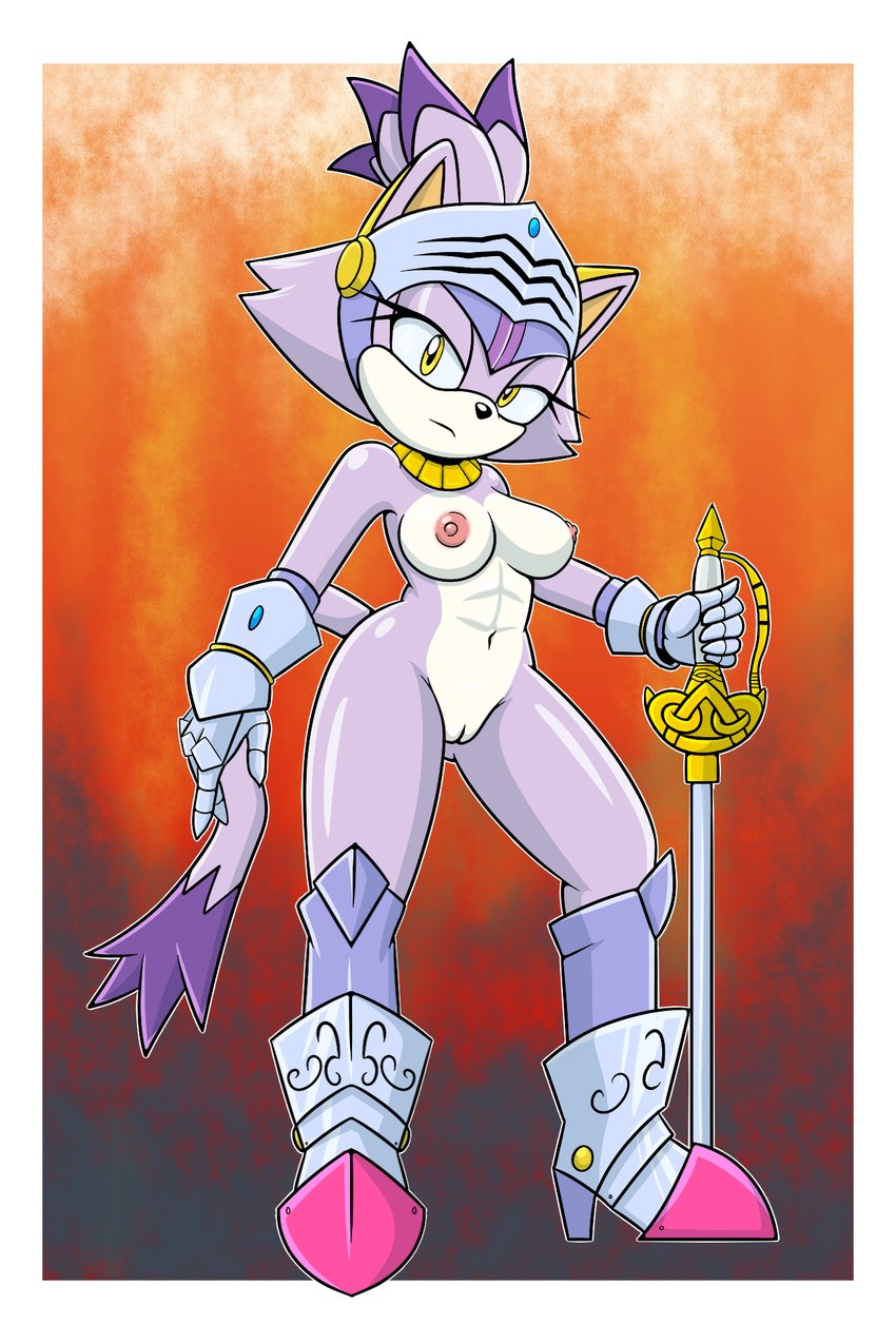 blaze the cat and sir percival (sonic the hedgehog (series) and etc) created by sonicguru