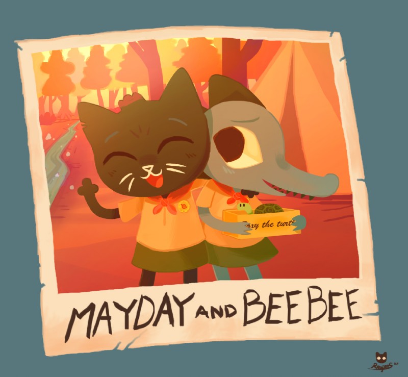 bea santello and mae borowski (night in the woods) created by reapers969