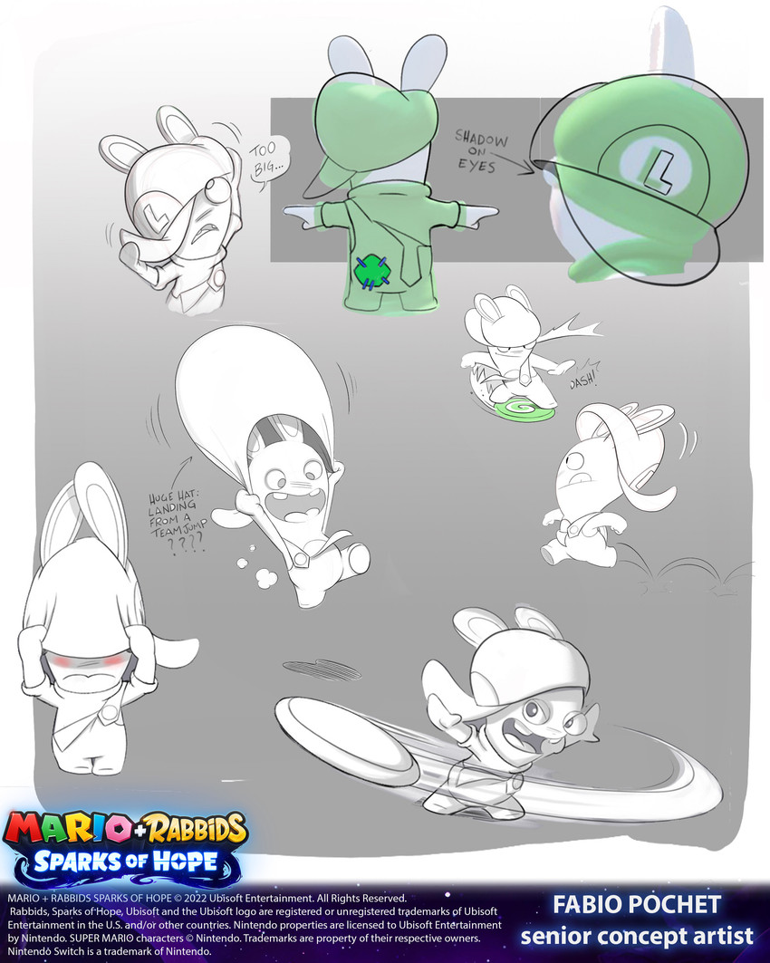 rabbid luigi (mario plus rabbids kingdom battle and etc) created by fabio pochet