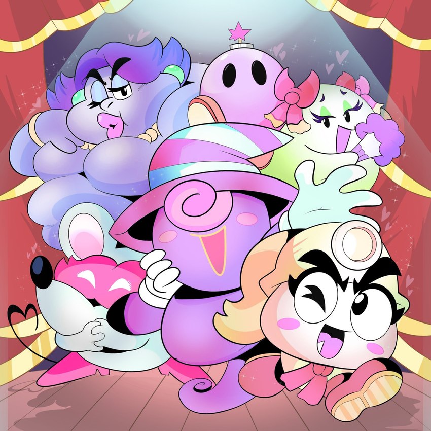 madame flurrie, vivian, goombella, bombette, lady bow, and etc (paper mario and etc) created by drememoto