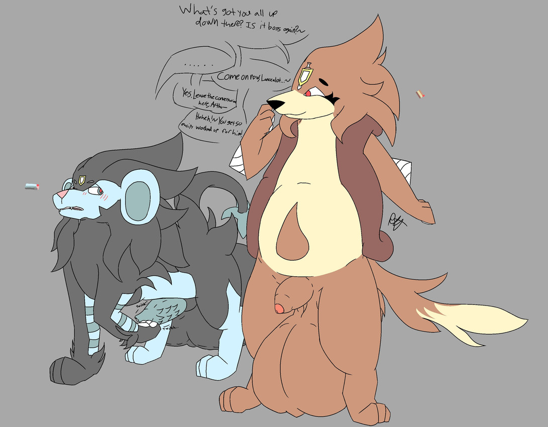 arthur, fan character, and lancealot (nintendo and etc) created by ryosko (artist)