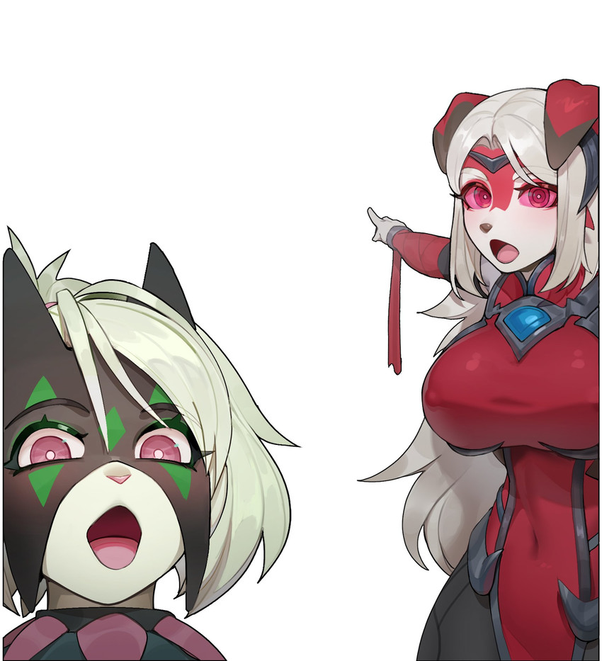 akali and irelia (two soyjaks pointing and etc) created by kambo