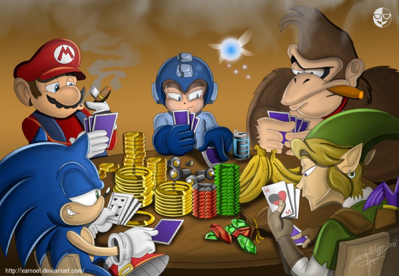 donkey kong, mega man, sonic the hedgehog, mario, link, and etc (sonic the hedgehog (series) and etc) created by xamoel