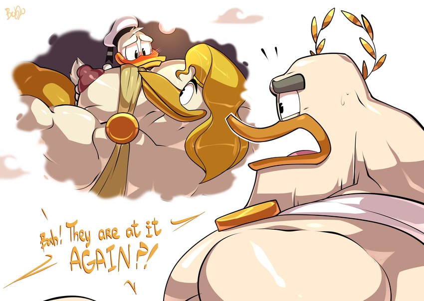 donald duck, storkules, and zeus (ducktales (2017) and etc) created by bobthetanuki