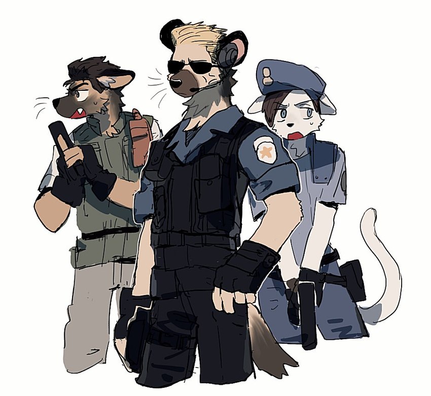 albert wesker, chris redfield, and jill valentine (resident evil and etc) created by axian6777