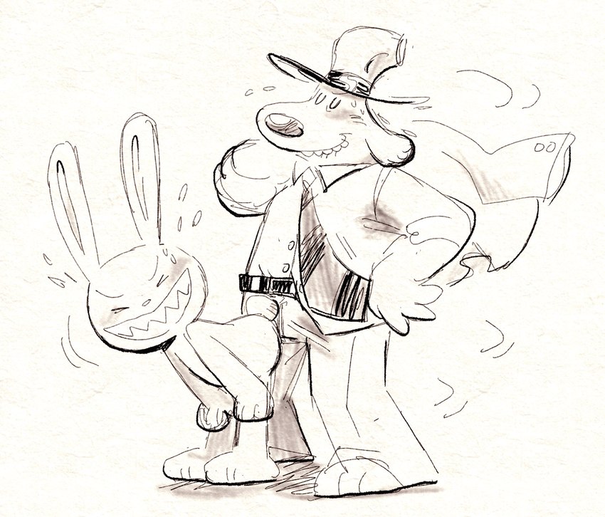 max and samuel dog (sam and max) created by boyjacent and teddyclowns