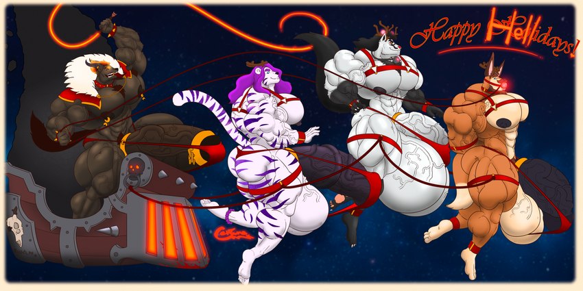 midaras, sexywhitetiger, and wolfie canem (christmas and etc) created by centaurus