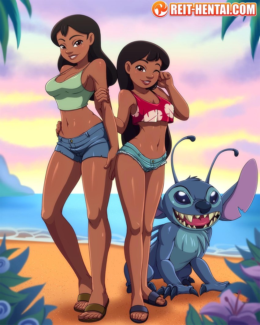 lilo pelekai, nani pelekai, and stitch (lilo and stitch and etc) created by reit