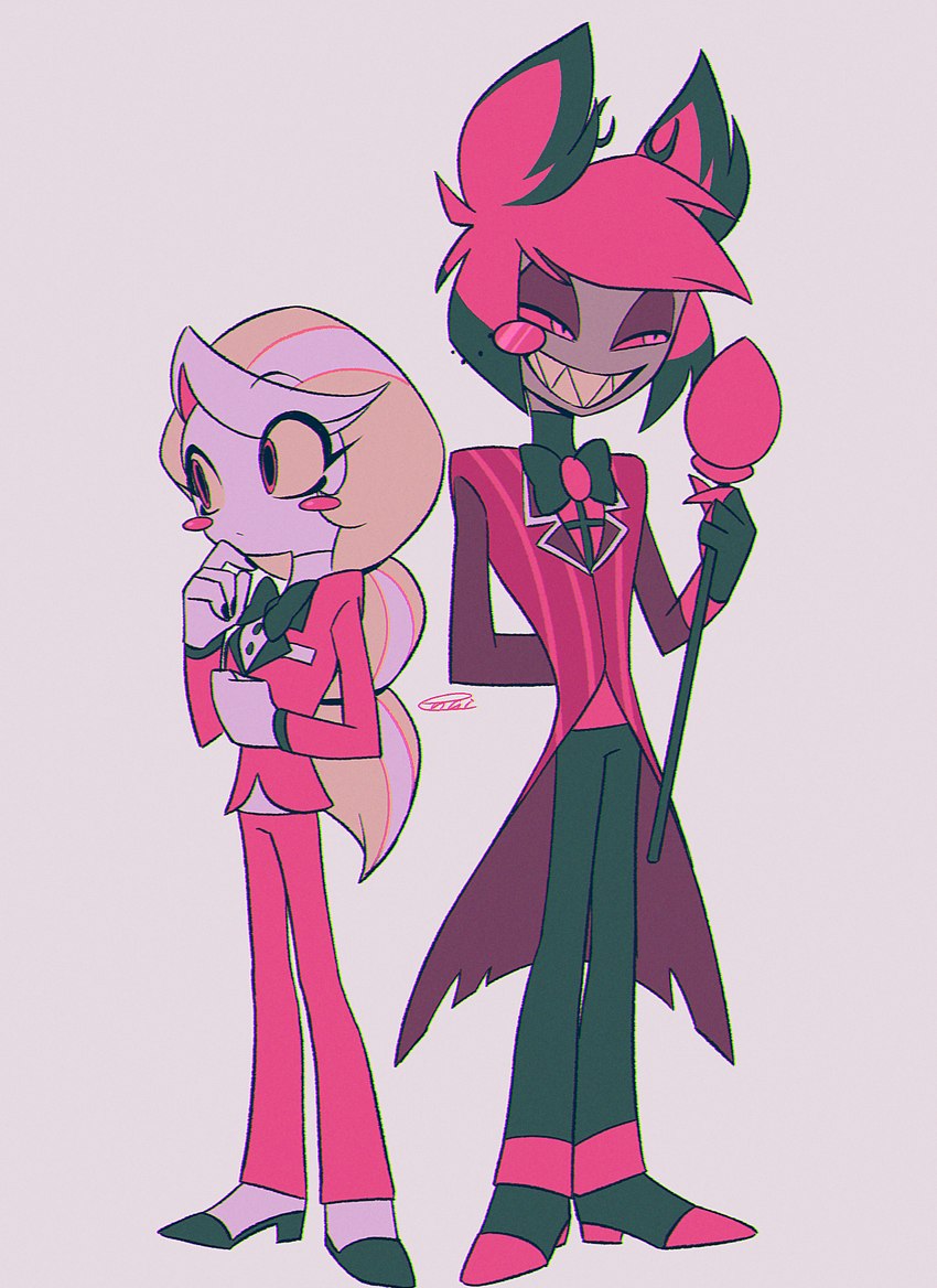 alastor and charlie morningstar (hazbin hotel) created by enaic31