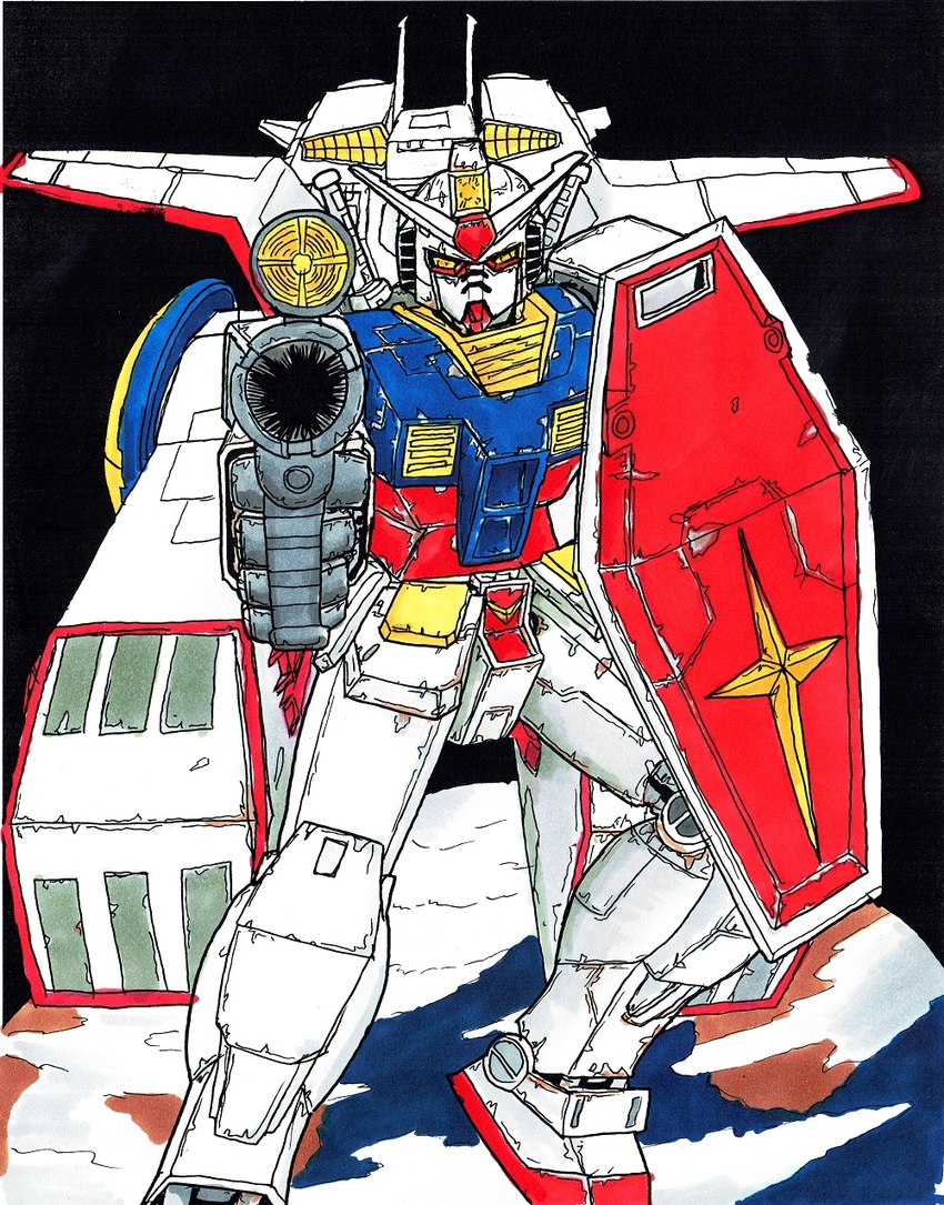 rx-78-2 and white base (mobile suit gundam and etc) created by nyghtmar3