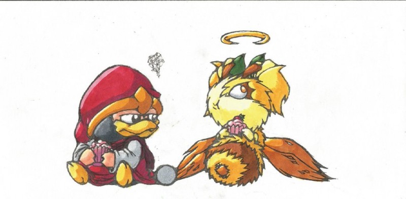 dandelion, derek, and fan character (kirby (series) and etc) created by broken-hedgehog