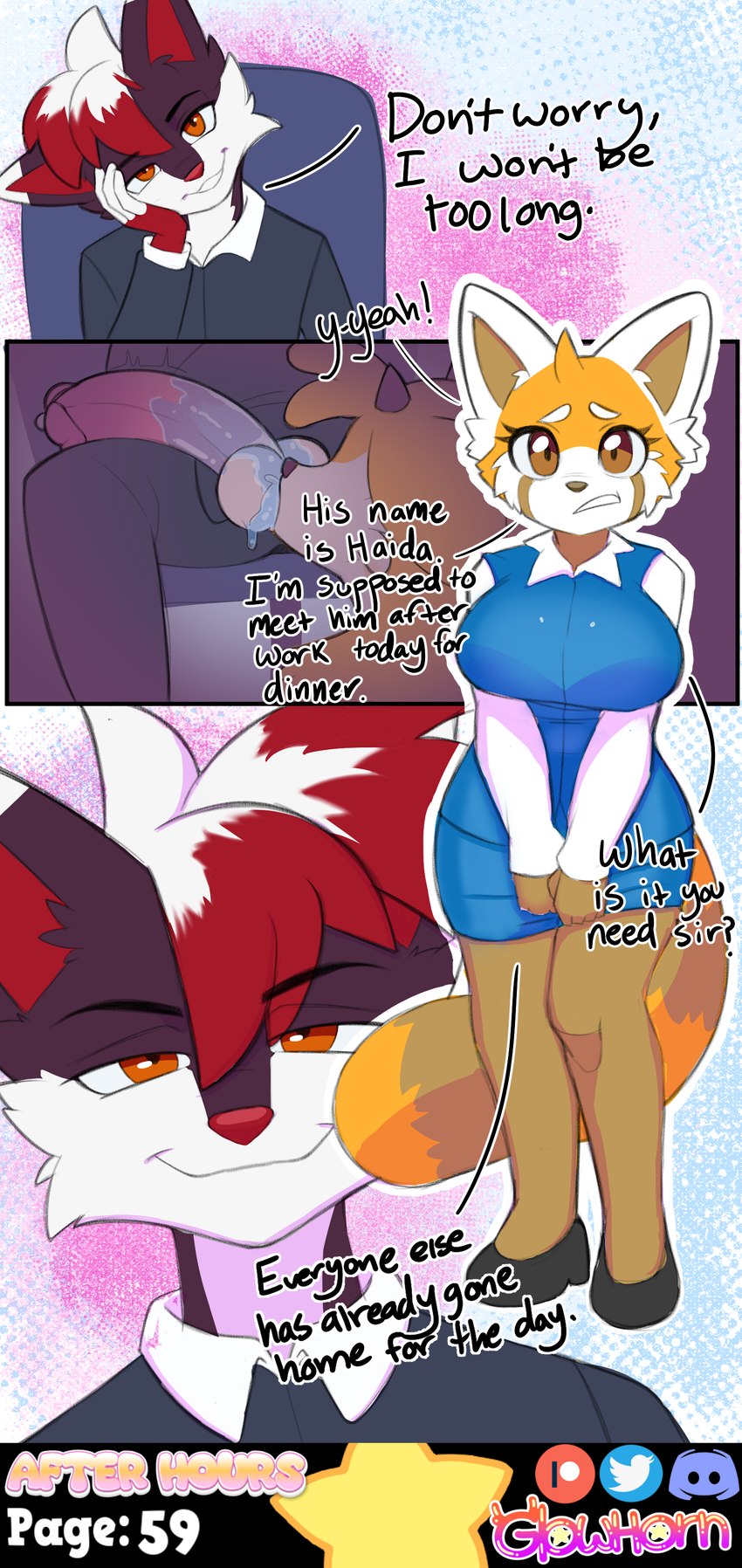 artifact the fox, retsuko, and tsunoda (aggretsuko and etc) created by glowhorn