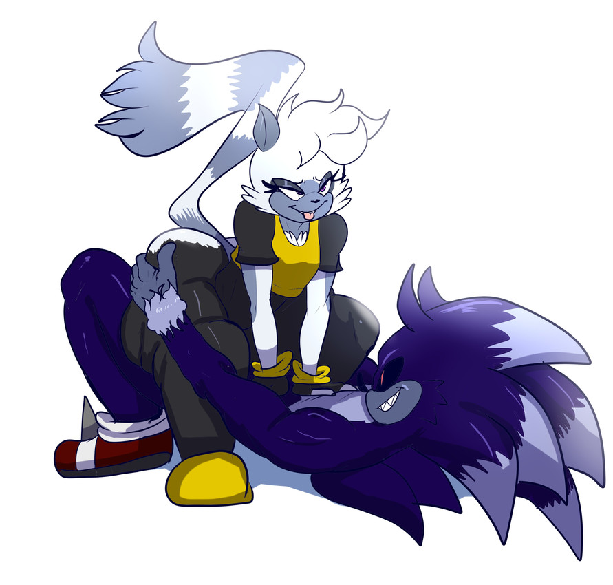sonic the werehog and tangle the lemur (sonic the hedgehog (comics) and etc) created by susknuckles