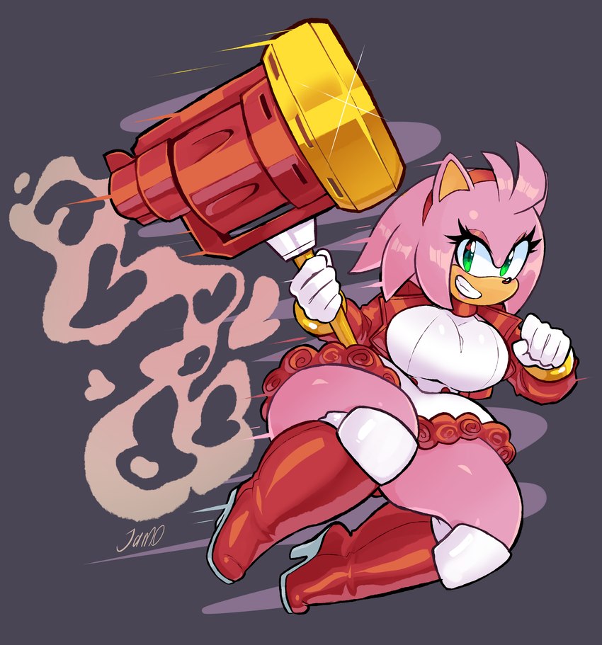 amy rose (sonic the hedgehog (series) and etc) created by jamoart