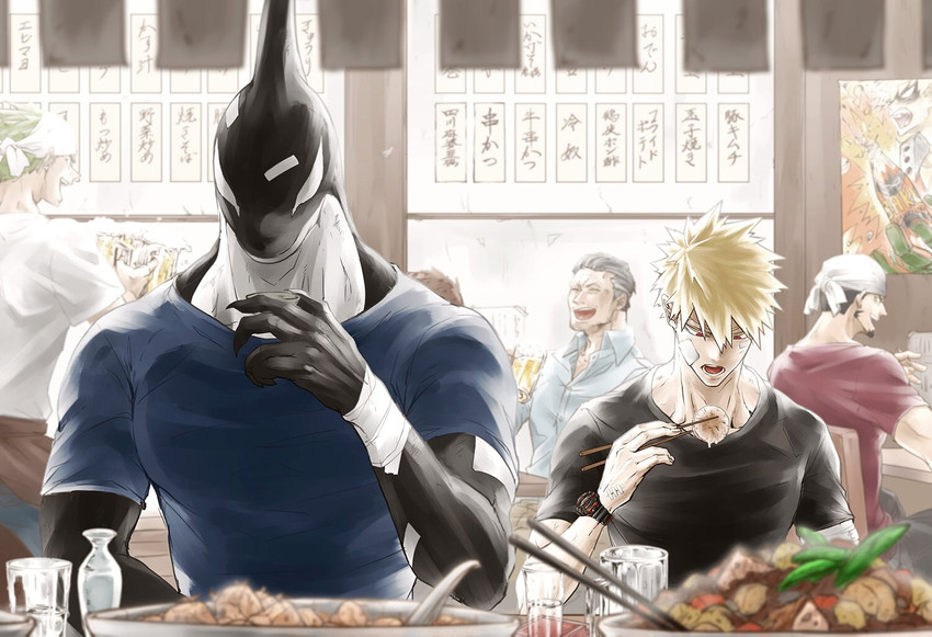 gang orca and katsuki bakugou (my hero academia) created by haru69211533