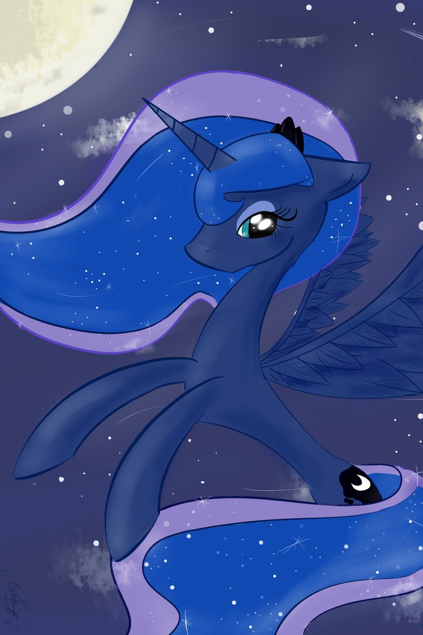 princess luna (friendship is magic and etc) created by rakkyoarts