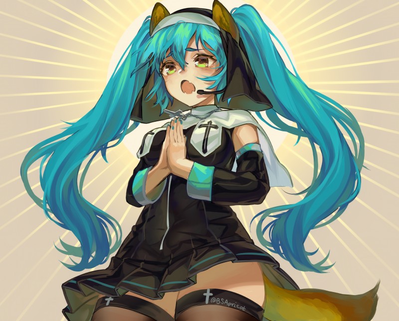 hatsune miku (vocaloid) created by bsapricot