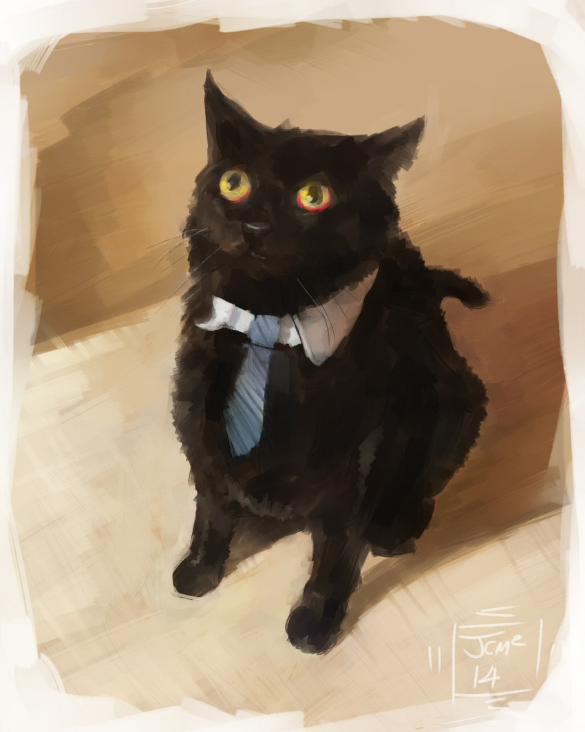 business cat (meme) created by jcm2