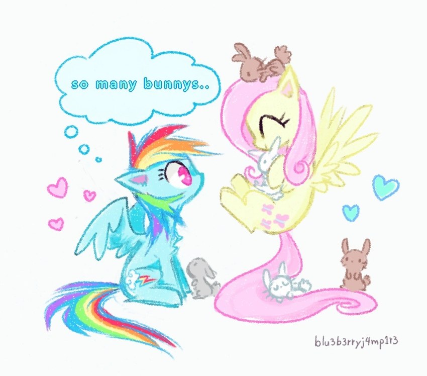 fluttershy and rainbow dash (friendship is magic and etc) created by flutterberrypie