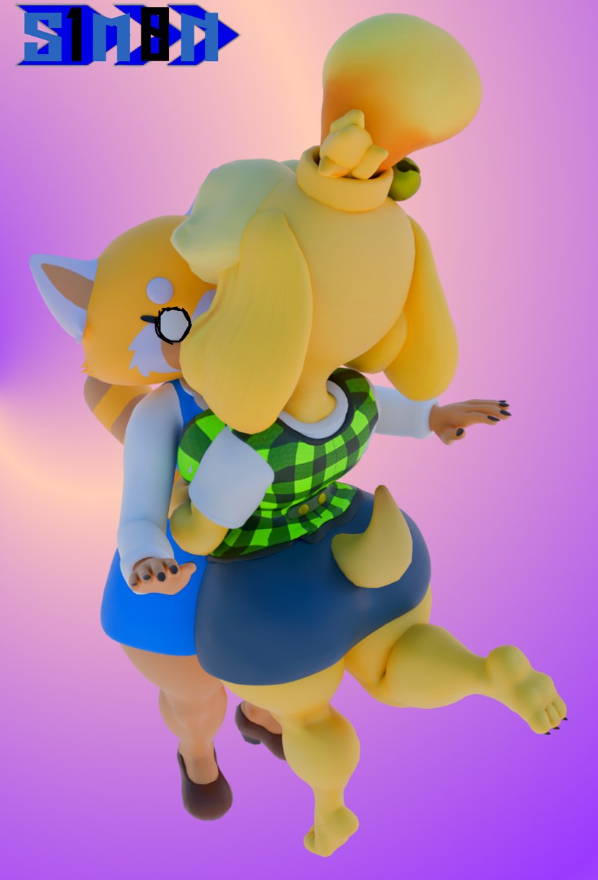 isabelle and retsuko (animal crossing and etc) created by s1m0n