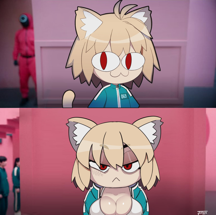 guard, neco-arc, and seong gi-hun (seong gi-hun's before and after and etc) created by justgya