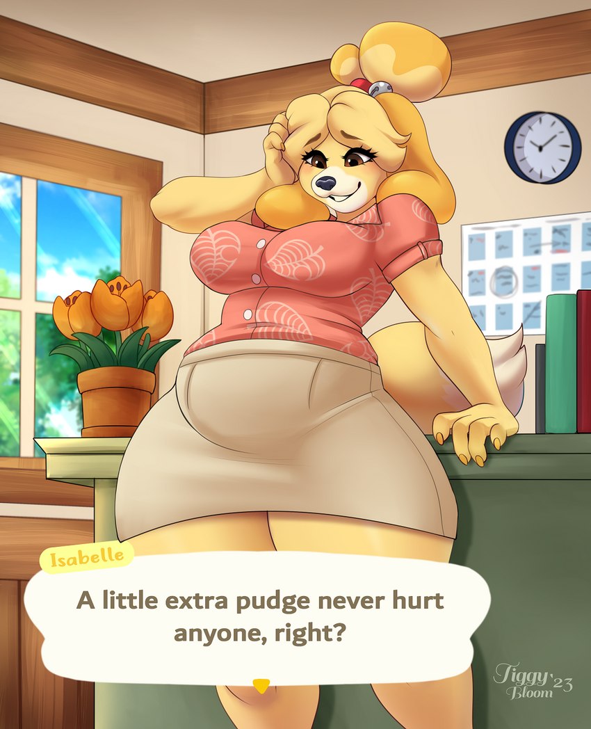 isabelle (animal crossing and etc) created by tiggybloom